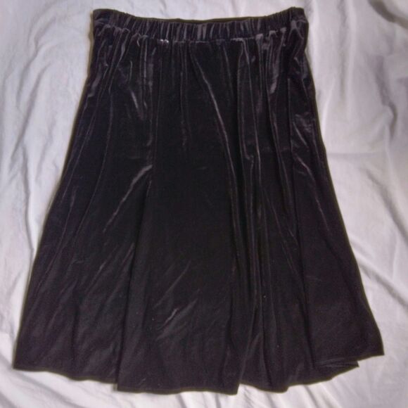 Studio 1940 Black Velour Skirt Goth Dark Fairy Whimsigoth Women's Size 18/20W - Picture 2 of 5